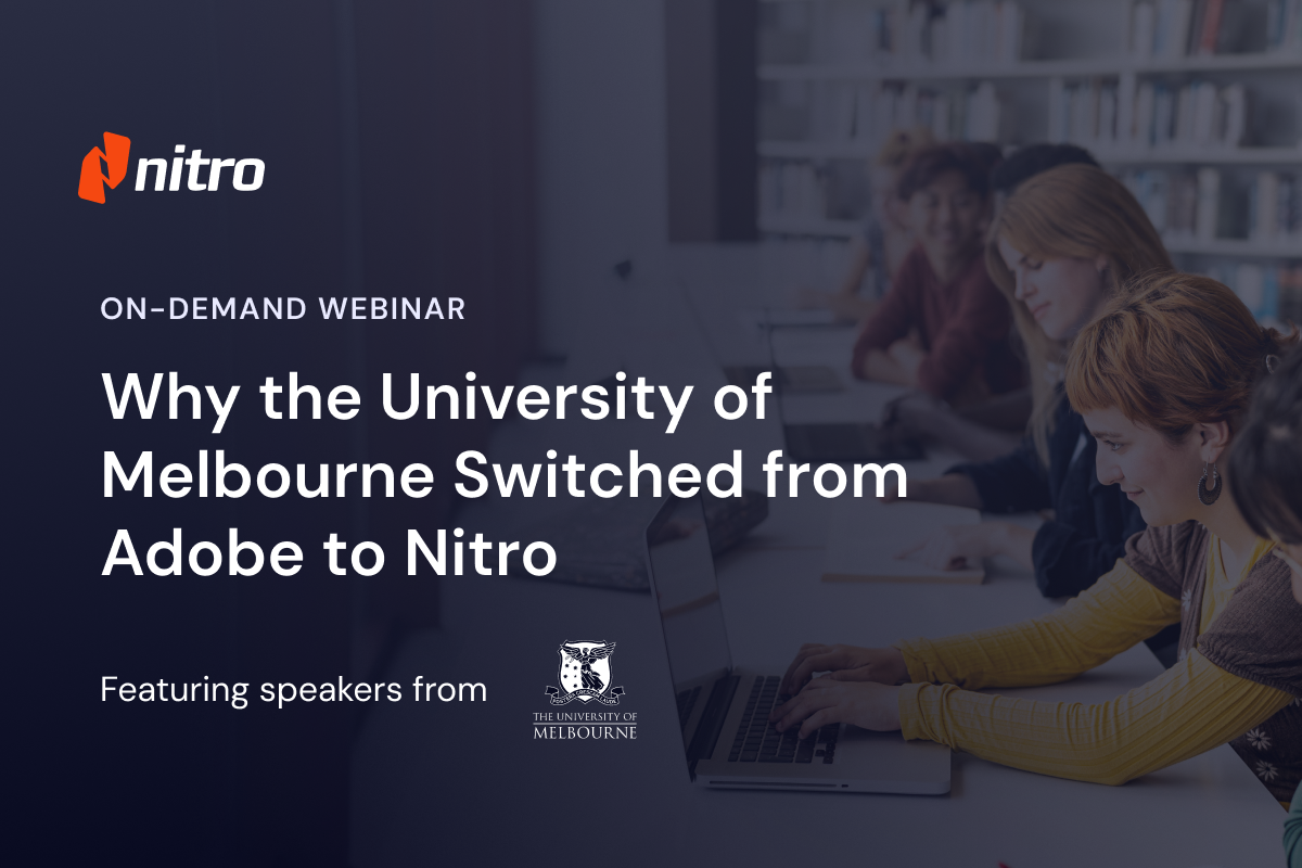Resource Card-Webinar-Why the University of Melbourne Switched from Adobe to Nitro